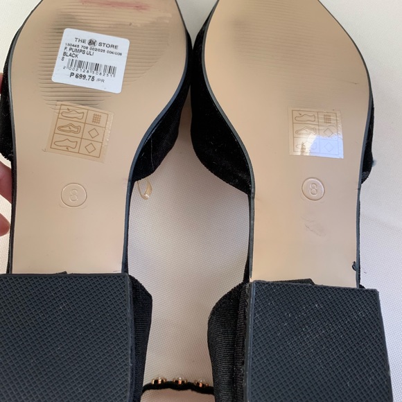 Parisian pearl black flats size 8 - Picture 6 of 6